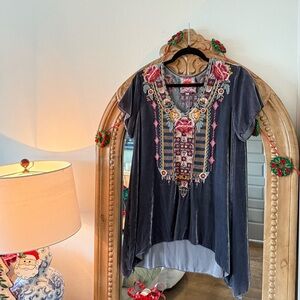 Johnny Was - Cherelle Velvet Drape Top